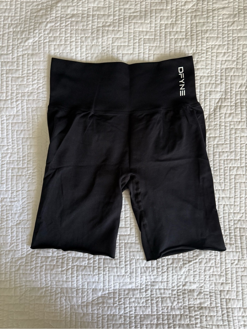 DFYNE Black Athletic Bike Shorts for Women
